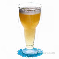 Tasse à bière en verre à double paroi
